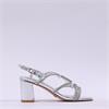 Una Healy Dilemma Strappy Block Heel - Silver Sparkle